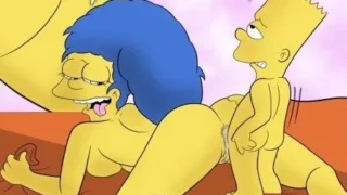 The Simpsons Hentai – Bart eating Marge's ass
