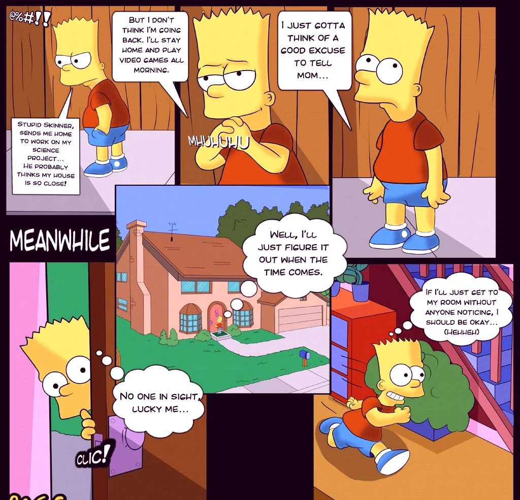 The Simpsons Hentai comic– Bart fucking Marge's ass