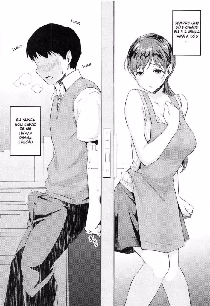 Irmã gostosa sozinha em casa com seu - Ler Hentai
